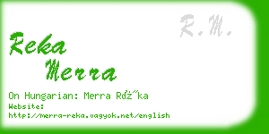 reka merra business card